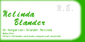 melinda blander business card